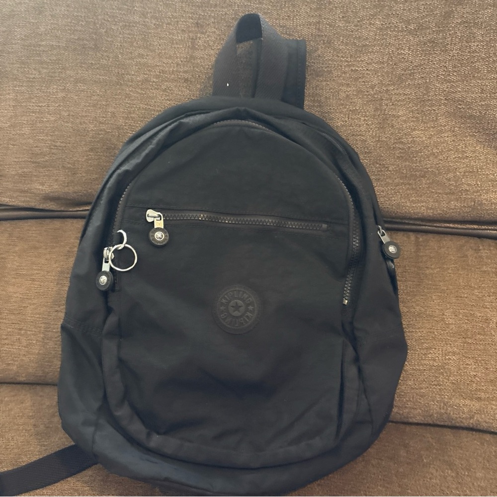 Kipling Nylon Wipeable Backpack Bookbag Black - image 1